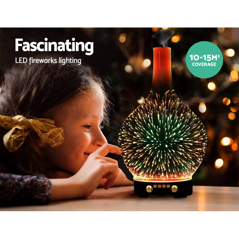 Aroma Diffuser 3D LED Light Oil Firework Air Humidifier 100ml freeshipping - Awezingly