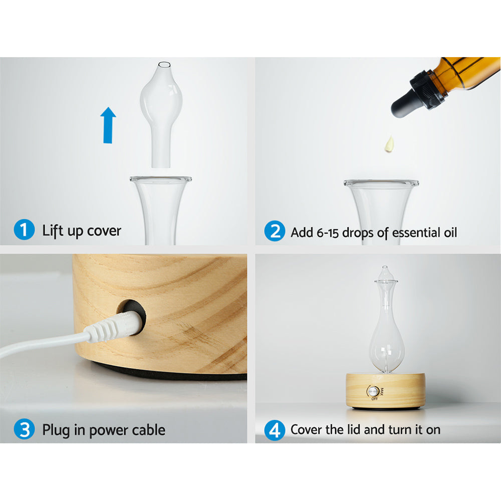 Devanti Waterless Aromatherapy Aroma Diffuser Pure Essential Oil Ultrasonic Devanti