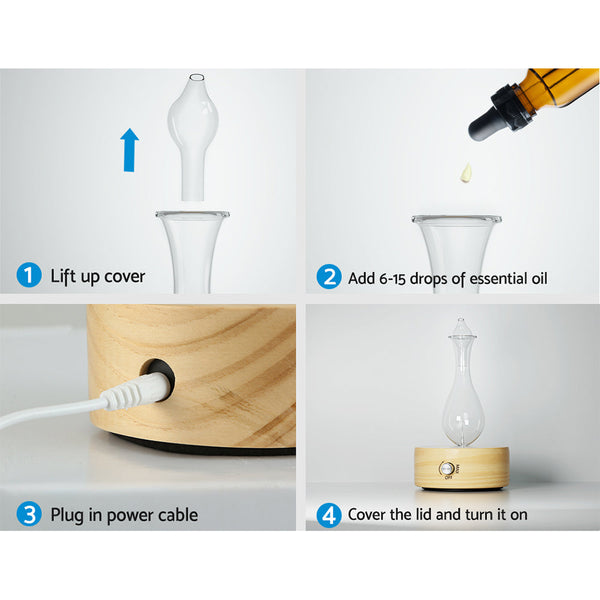 Devanti Waterless Aromatherapy Aroma Diffuser Pure Essential Oil Ultrasonic Devanti