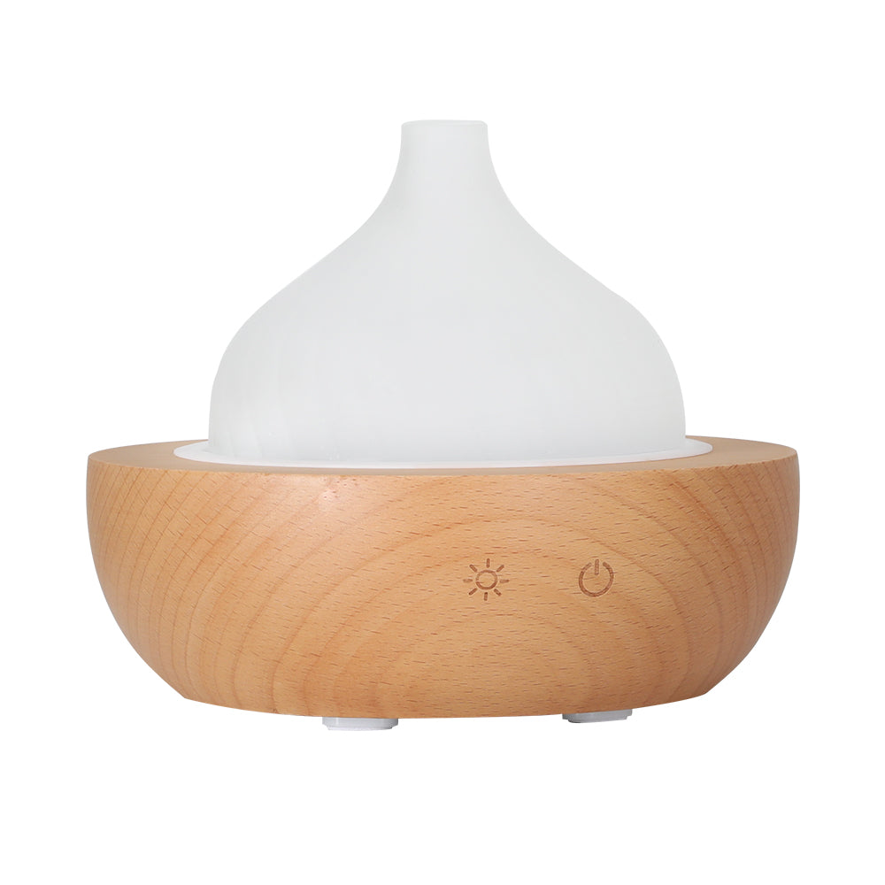 Devanti Aroma Aromatherapy Diffuser LED Oil Ultrasonic Air Humidifier Glass Wood Devanti