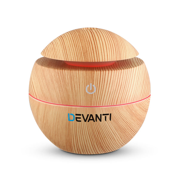 Devanti Aromatherapy Diffuser Aroma Essential Oils Air Humidifier LED Light 130ml freeshipping - Awezingly
