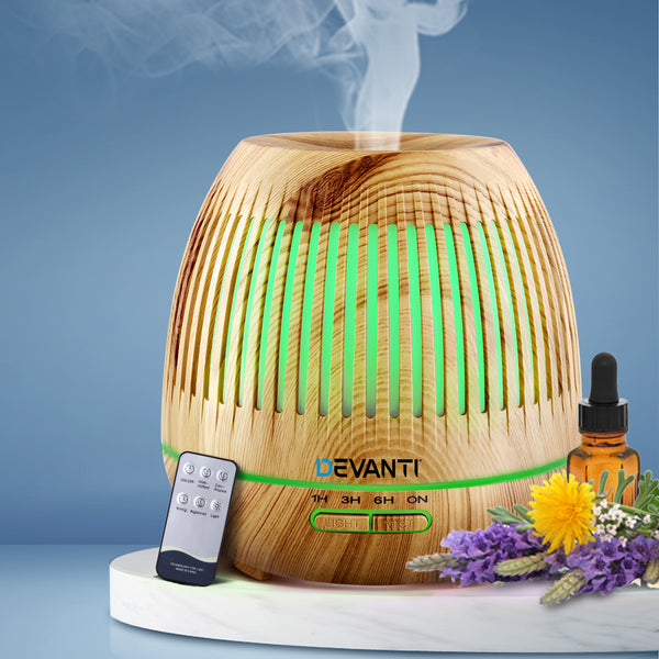 Devanti Aromatherapy Diffuser Aroma Essential Oils Air Humidifier LED Light 400ml freeshipping - Awezingly