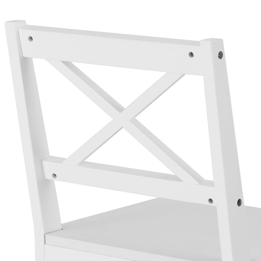 Artiss Dining Chairs and Table Dining Set 4 Cafe Chairs Set Of 5 4 Seater White Artiss