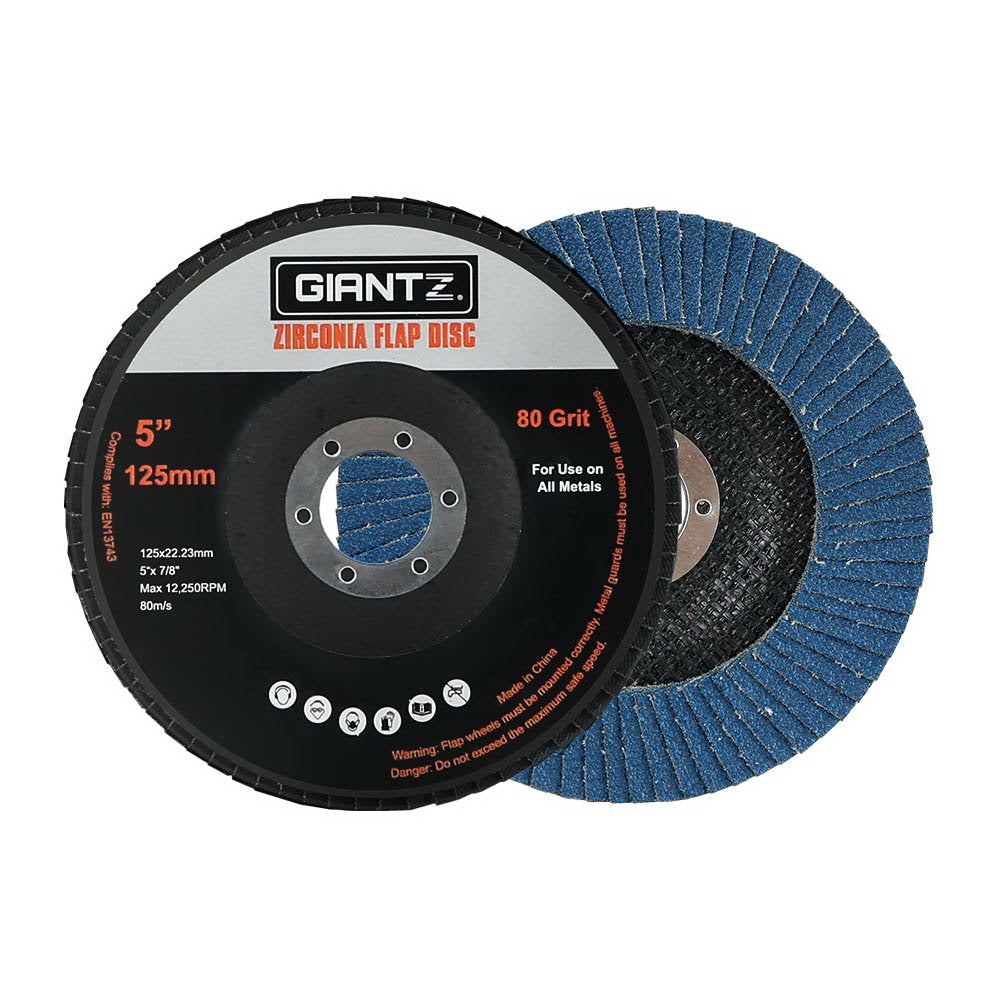 Giantz 100 PCS Zirconia Sanding Flap Disc 5