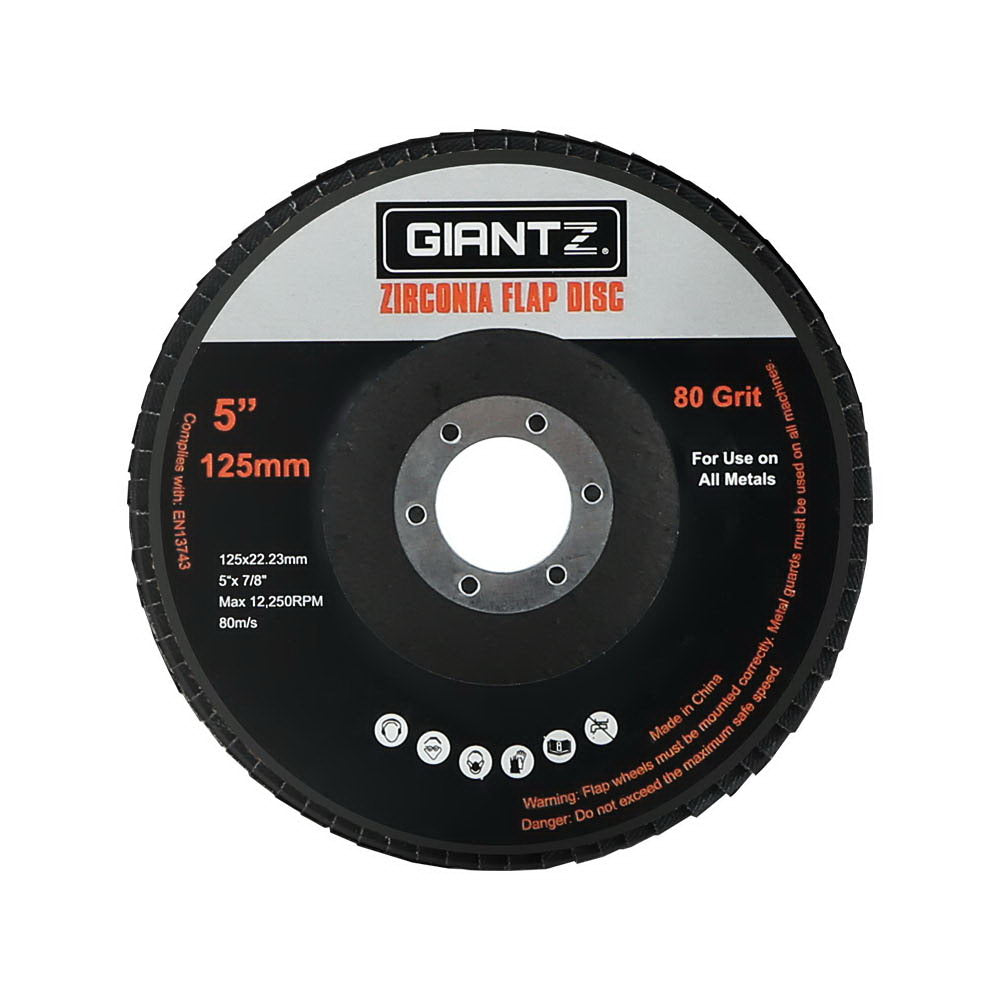 Giantz 100 PCS Zirconia Sanding Flap Disc 5