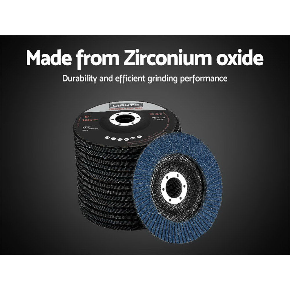 Giantz 100 PCS Zirconia Sanding Flap Disc 5