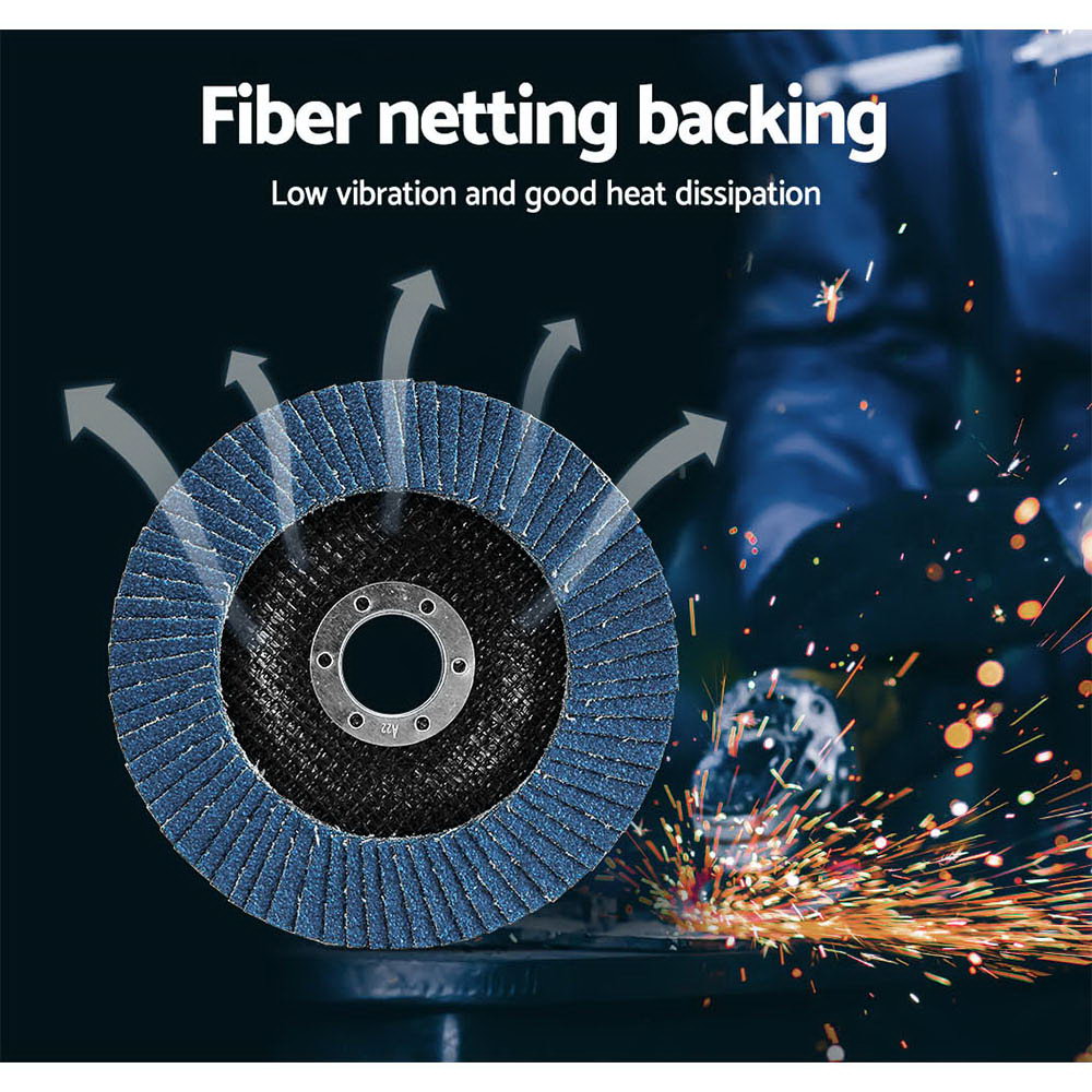 Giantz 100 PCS Zirconia Sanding Flap Disc 5