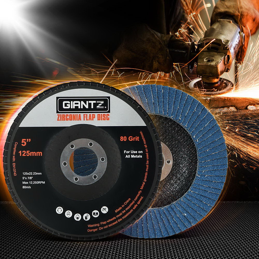Giantz 100 PCS Zirconia Sanding Flap Disc 5
