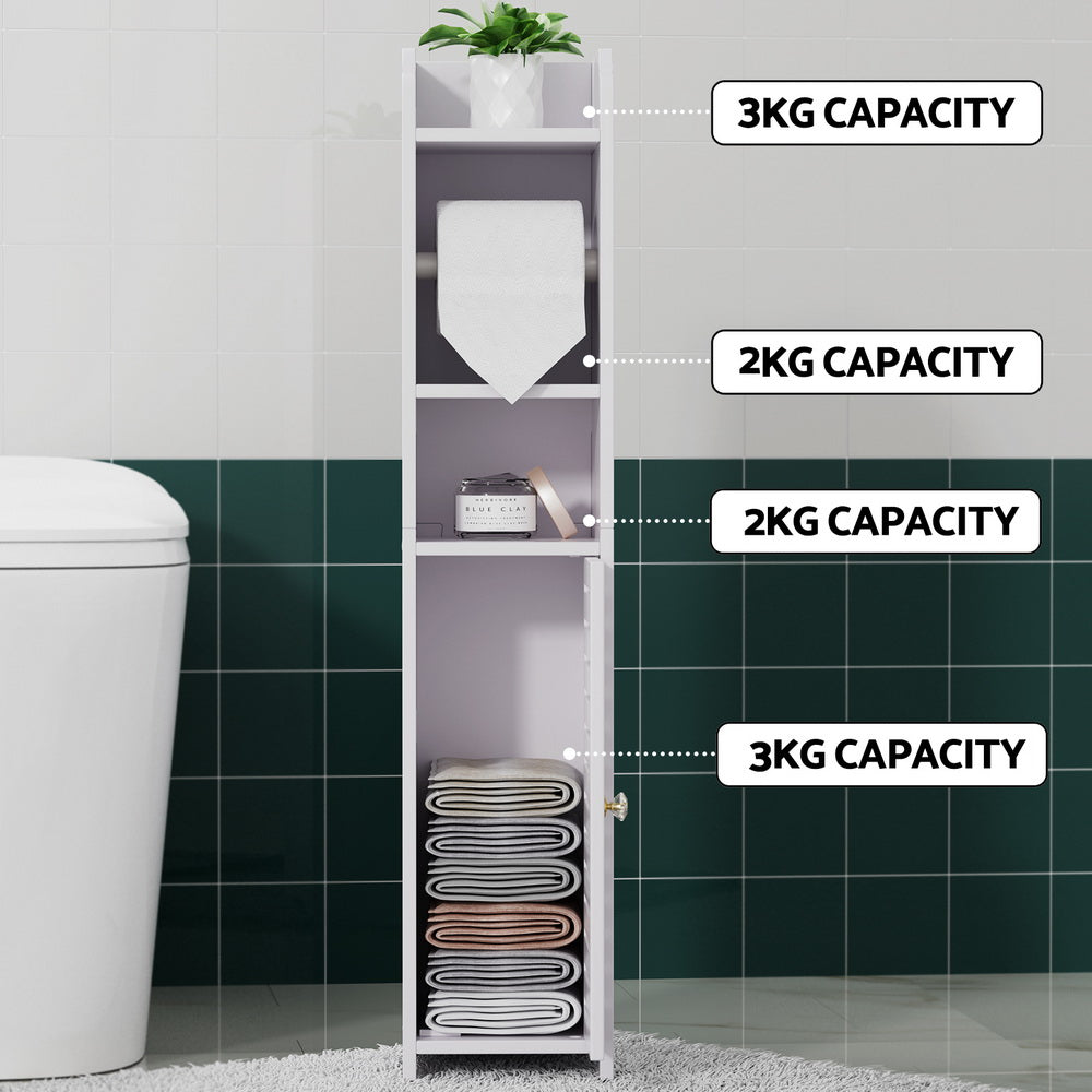 Artiss Bathroom Cabinet Toilet Roll Holder Tissue Organizer 3 Tier Floor Cabinet Artiss