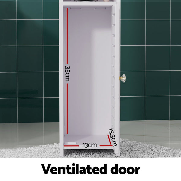 Artiss Bathroom Cabinet Toilet Roll Holder Tissue Organizer 3 Tier Floor Cabinet Artiss