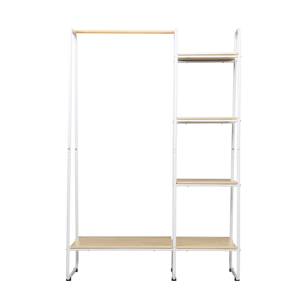 Closet Storage Rack Clothes Hanger Shelf Garment Rail Stand Wardrobe Organizer White freeshipping - Awezingly