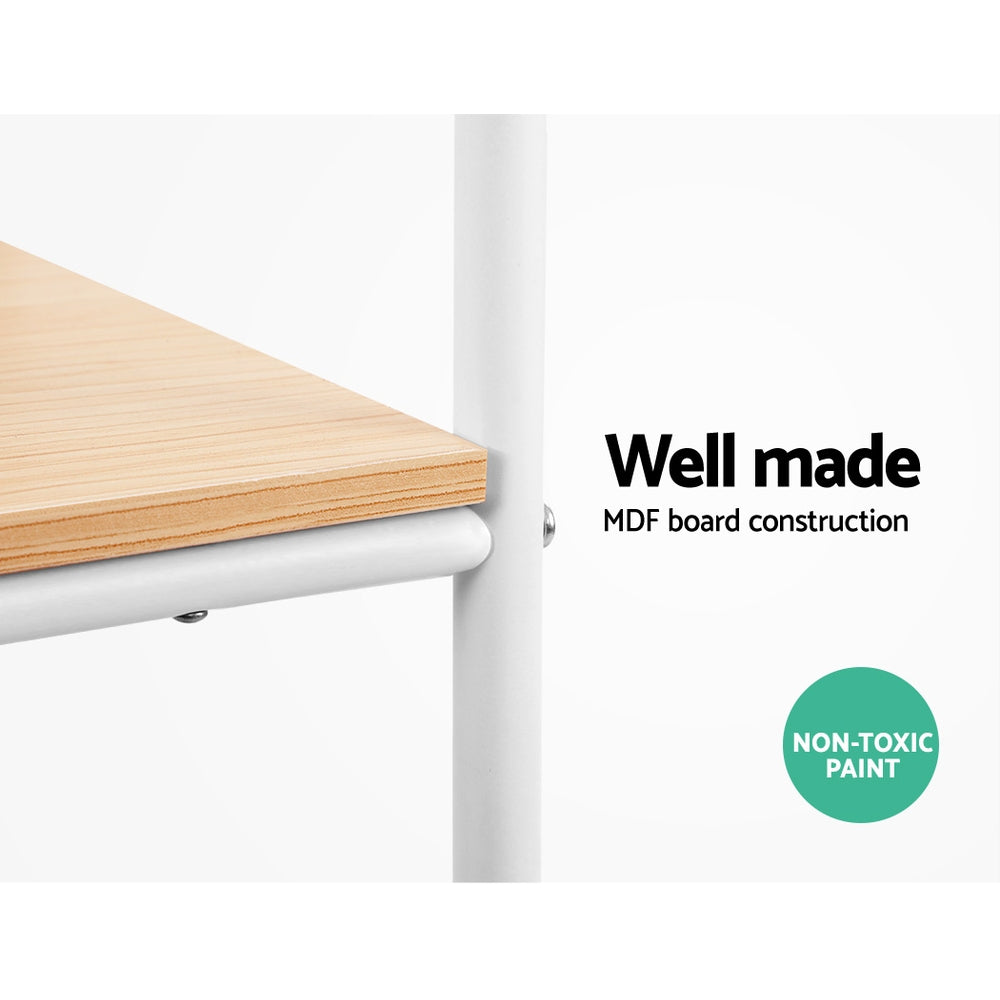 Closet Storage Rack Clothes Hanger Shelf Garment Rail Stand Wardrobe Organizer White freeshipping - Awezingly