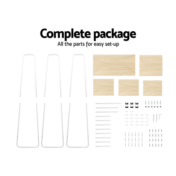 Closet Storage Rack Clothes Hanger Shelf Garment Rail Stand Wardrobe Organizer White freeshipping - Awezingly