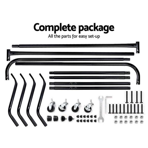 Artiss 2X Clothes Rack Airer Coat Stand 6FT Rail Wheels Artiss