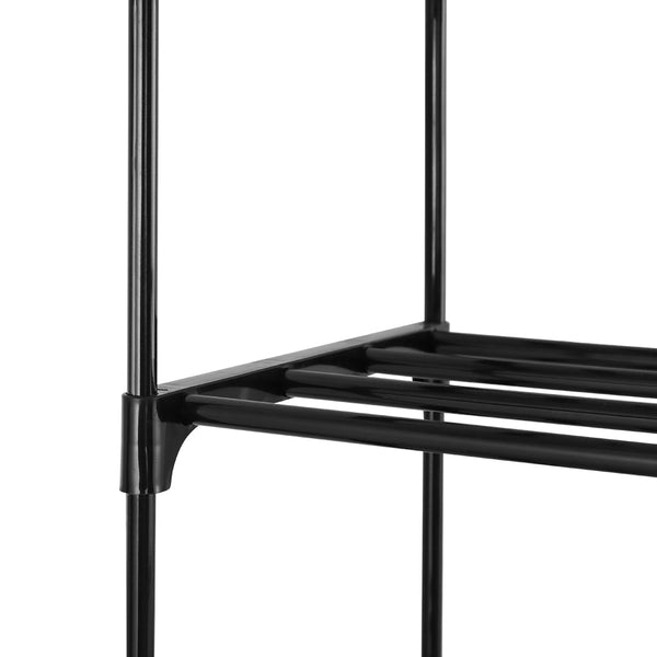 Artiss Shoe Rack Shoe Storage Shelf 10-tier 20 Pairs DIY Stackable Black Metal Artiss
