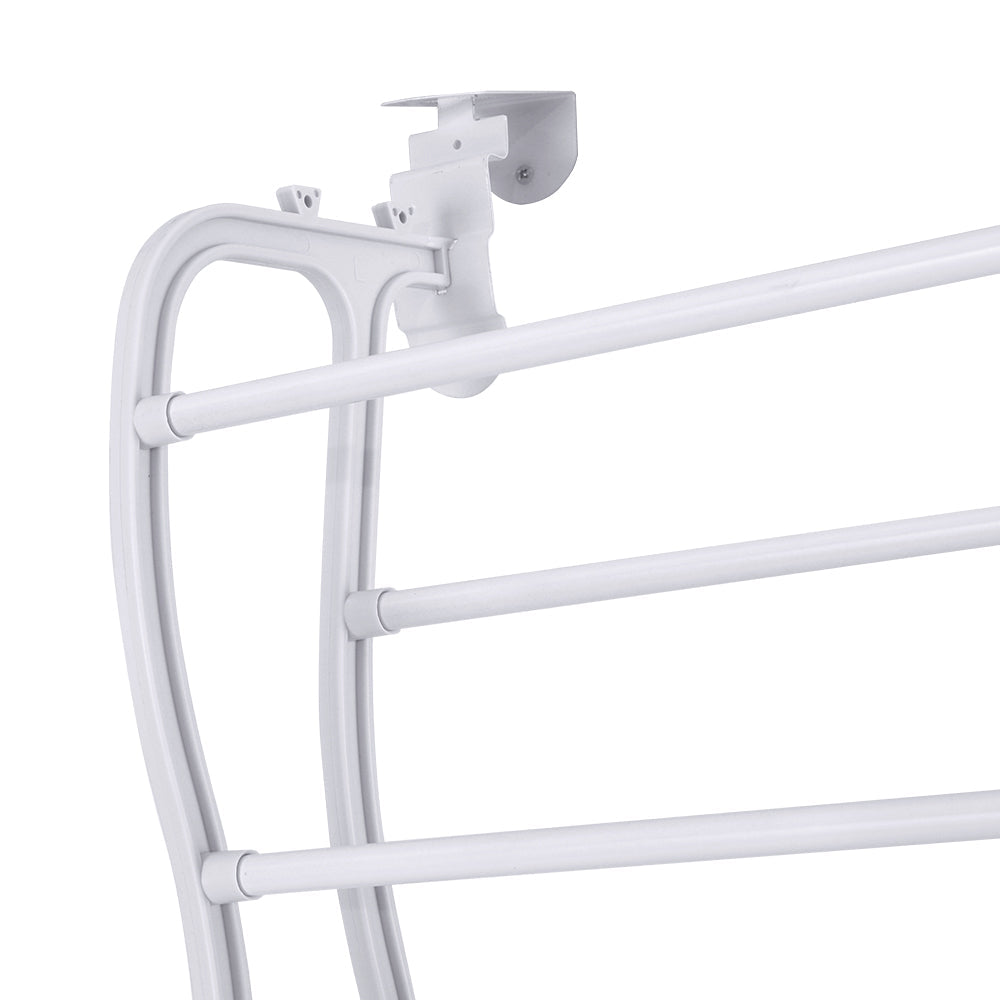 Artiss Shoe Rack 12-tier 24 Pairs Wall Mounted Metal Plastic Shoe Shleves White Artiss