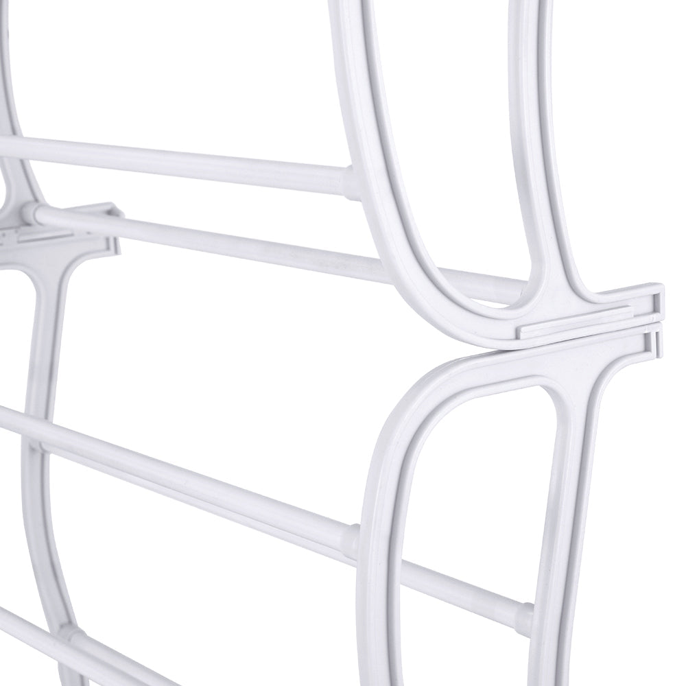 Artiss Shoe Rack 12-tier 24 Pairs Wall Mounted Metal Plastic Shoe Shleves White Artiss