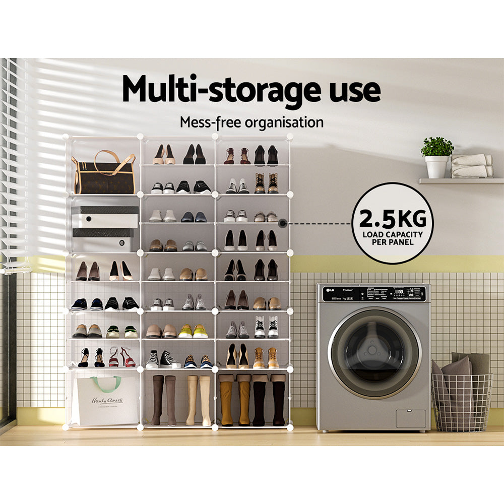 Artiss Shoe Cabinet DIY Shoe Box White Cube Portable Organiser Storage Stand Artiss
