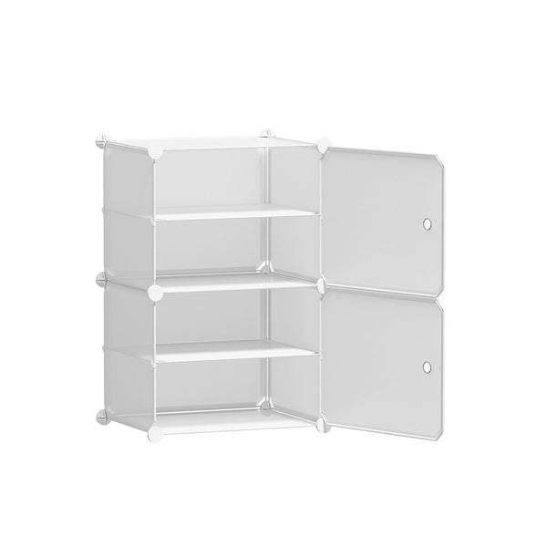 Artiss Shoe Cabinet DIY Shoe Box White Storage Cube Portable Organiser Stand Artiss