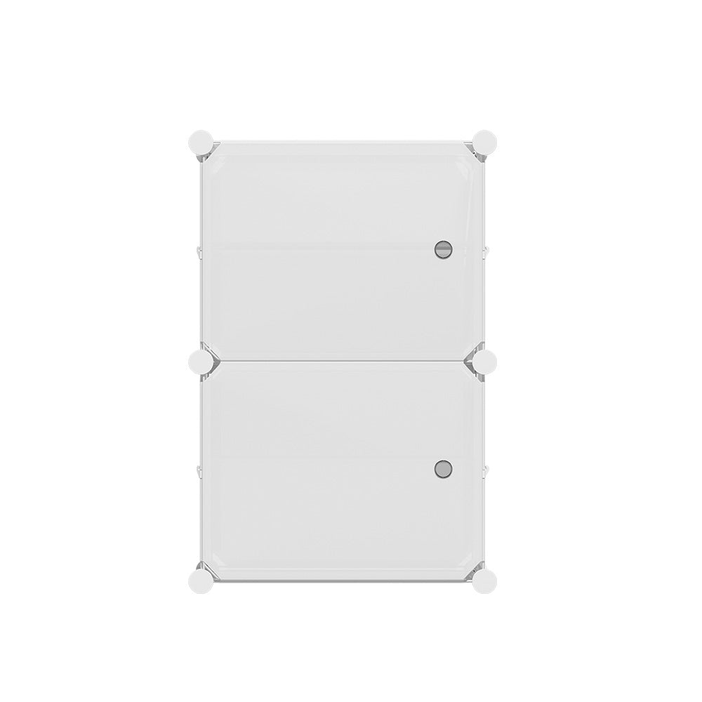 Artiss Shoe Cabinet DIY Shoe Box White Storage Cube Portable Organiser Stand Artiss