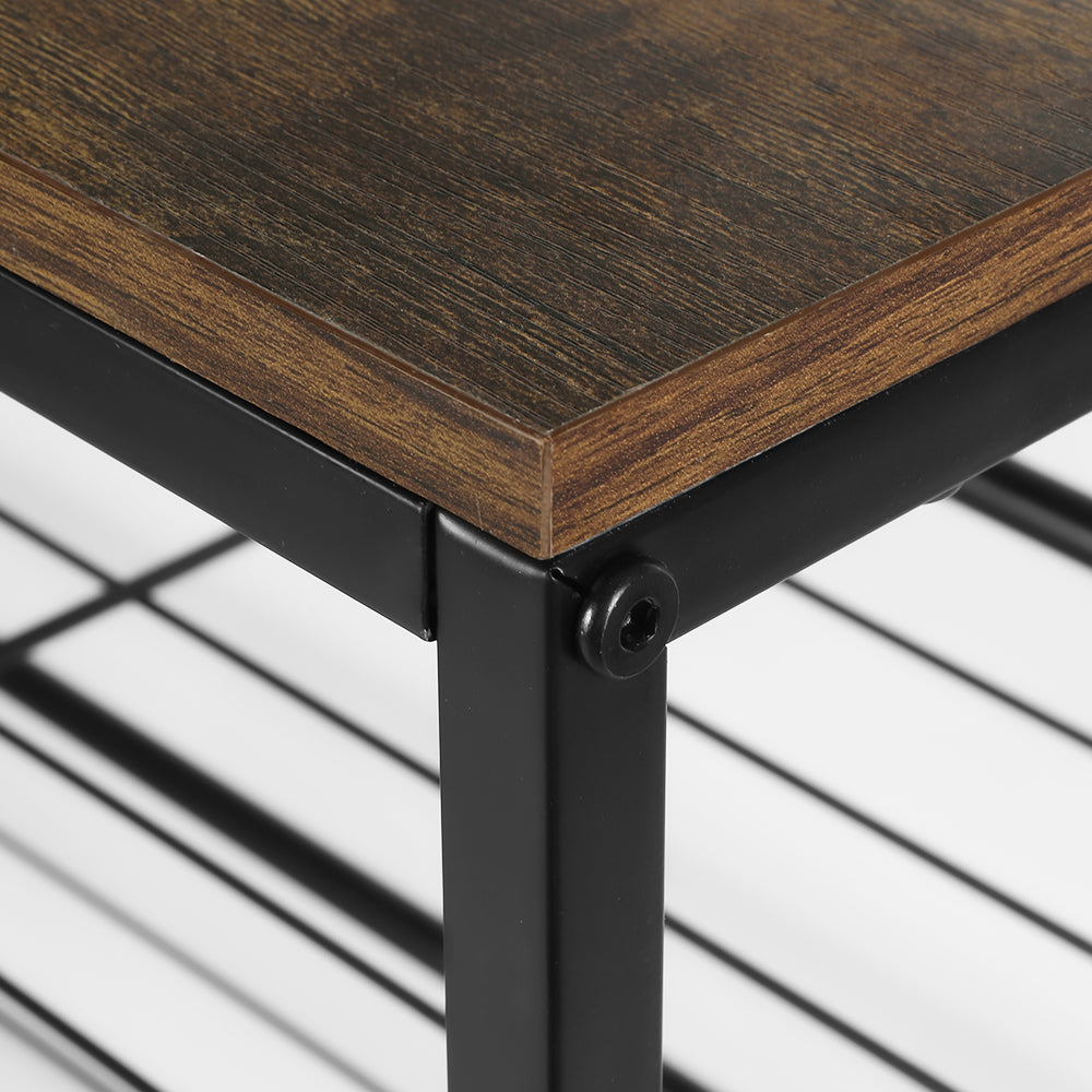 Artiss Shoe Rack 25 Pairs 5-tier Shoe Storage Organiser Shelf Metal frame Walnut Artiss