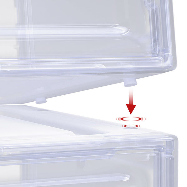 Artiss DIY Shoe Box Set of 2 Stackable Shoe Storage Case Magnetic Door Artiss