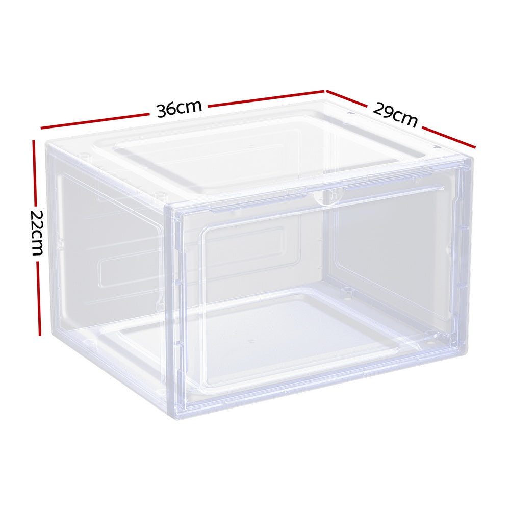 Artiss DIY Shoe Box Set of 6 Stackable Magnetic Door Artiss