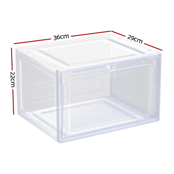 Artiss DIY Shoe Box Set of 6 Stackable Magnetic Door Artiss
