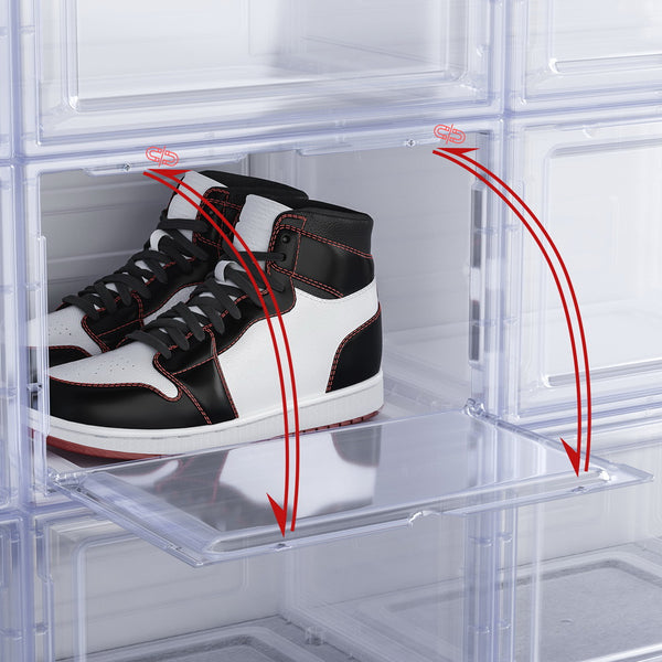 Artiss DIY Shoe Box Set of 6 Stackable Magnetic Door Artiss