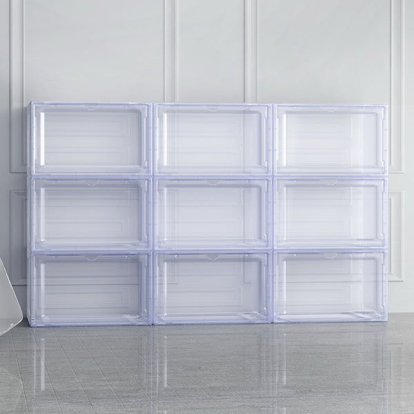 Artiss DIY Shoe Box Set of 6 Stackable Magnetic Door Artiss
