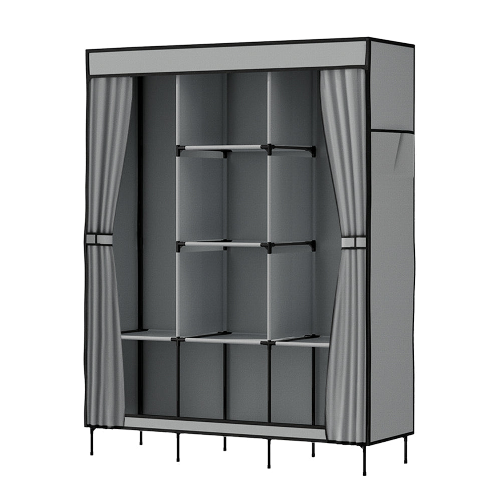 Artiss Clothes Wardrobe Closet Storage Large Portable Organiser with Shelf Grey Artiss