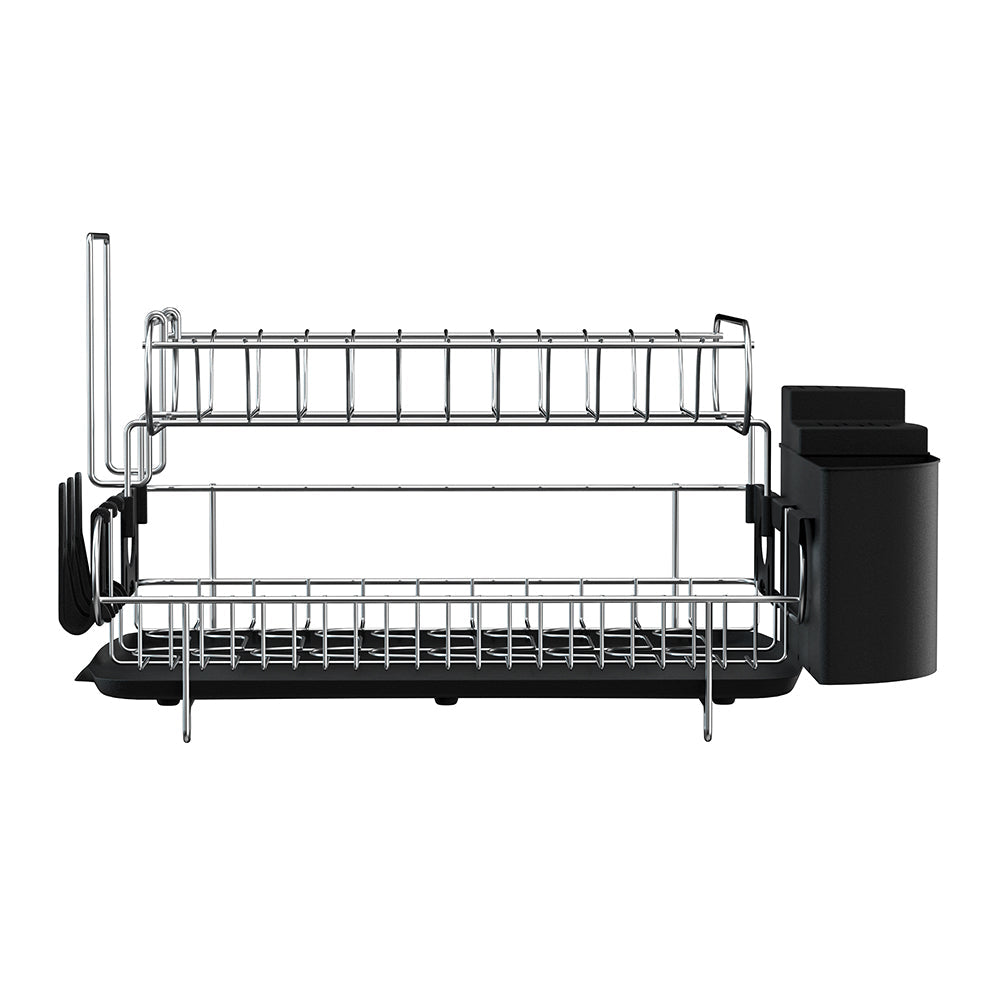 Cefito Dish Rack Drying Drainer Cup Holder Cutlery Tray Kitchen Organiser 2-Tier Cefito