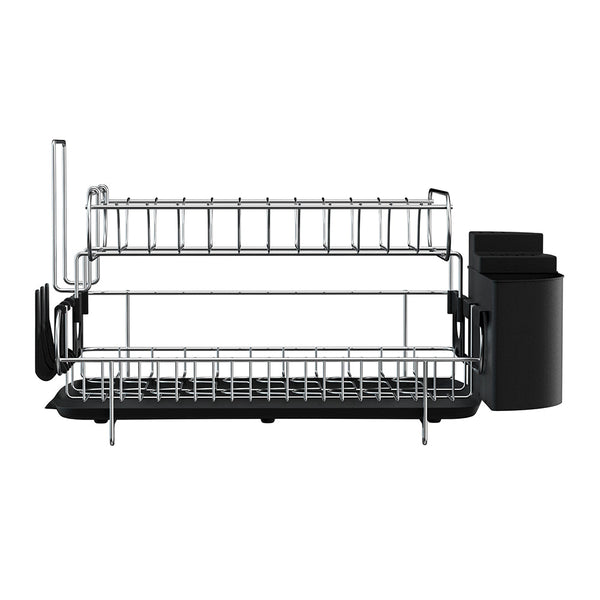 Cefito Dish Rack Drying Drainer Cup Holder Cutlery Tray Kitchen Organiser 2-Tier Cefito