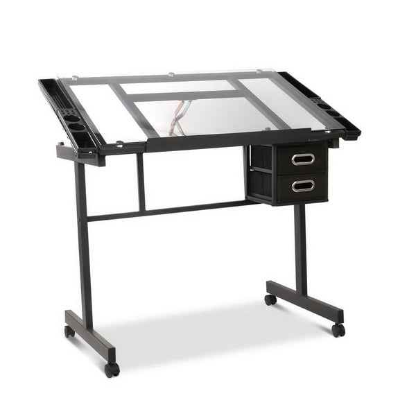 Artiss Adjustable Drawing Desk - Black and Grey Artiss
