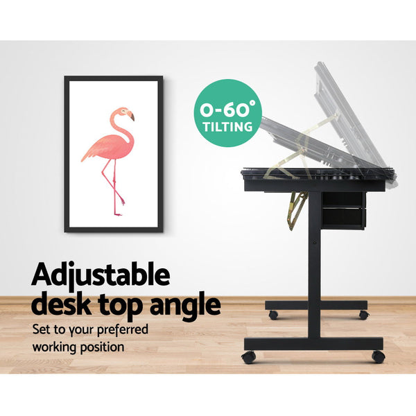 Artiss Adjustable Drawing Desk - Black and Grey Artiss