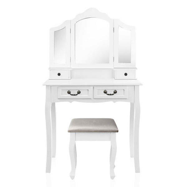 Artiss Dressing Table with Mirror - White Artiss