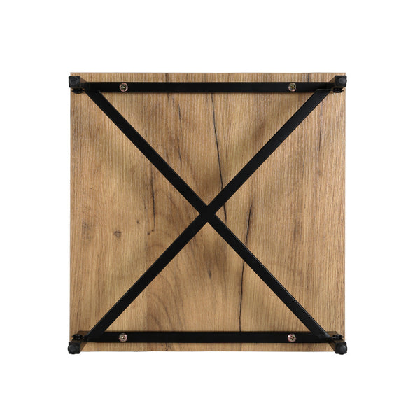 Artiss Bedside Table Drawers Shelf Side Nightstand Storage Bedroom Rust Oak Artiss