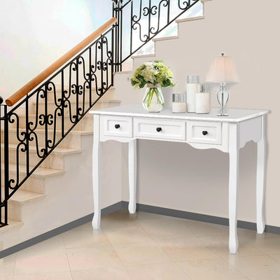 Artiss Hallway Console Table Hall Side Dressing Entry Display 3 Drawers White