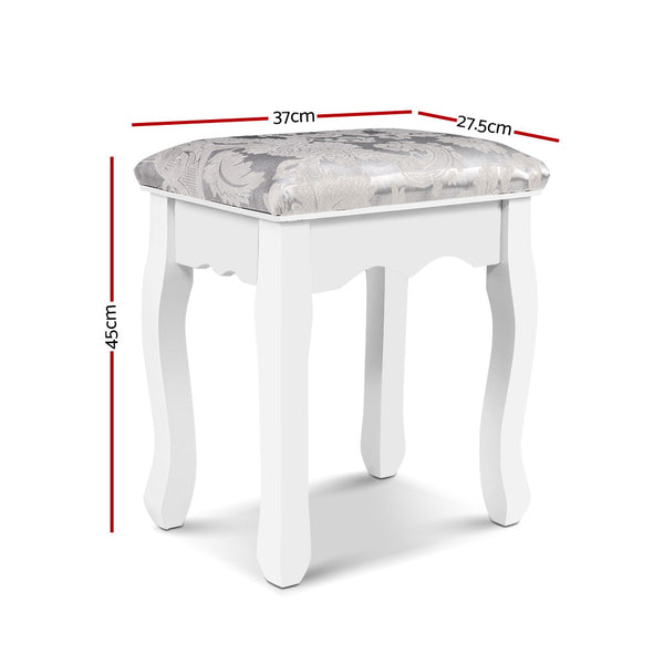 Artiss Dressing Stool Bedroom White Make Up Chair Living Room Fabric Furniture freeshipping - Awezingly