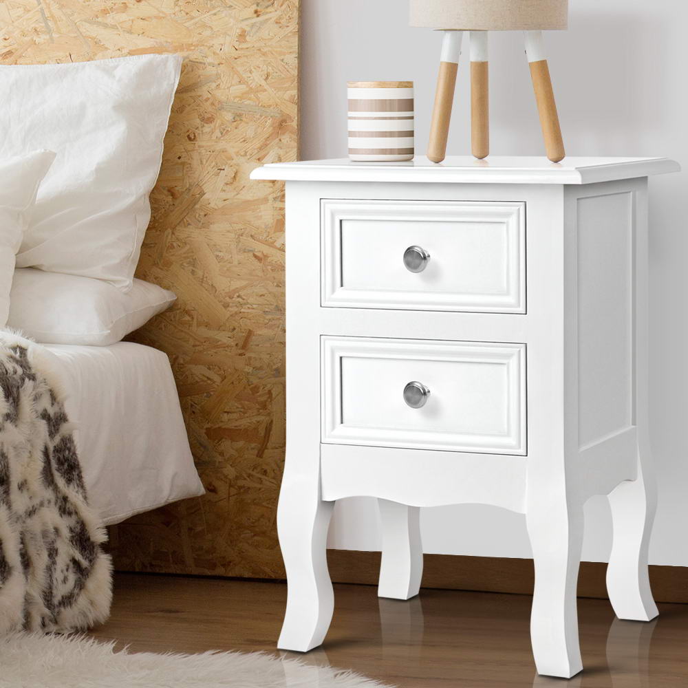 Artiss Bedside Tables Drawers Side Table French Storage Cabinet Nightstand Lamp freeshipping - Awezingly