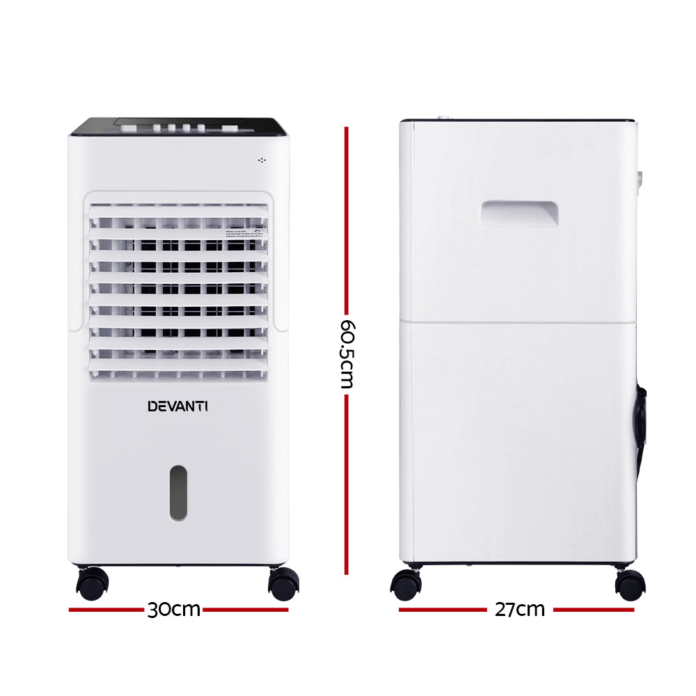 Devanti Evaporative Air Cooler Conditioner Portable 6L Cooling Fan Humidifier freeshipping - Awezingly