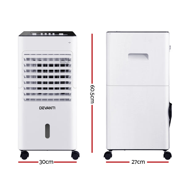 Devanti Evaporative Air Cooler Conditioner Portable 6L Cooling Fan Humidifier freeshipping - Awezingly
