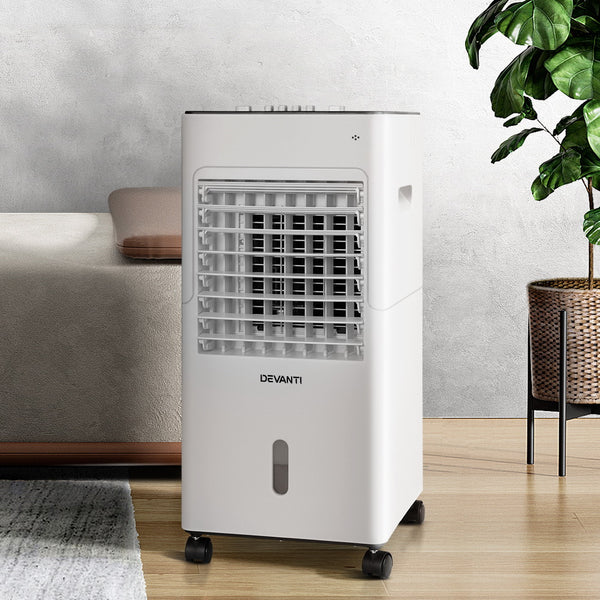 Devanti Evaporative Air Cooler Conditioner Portable 6L Cooling Fan Humidifier freeshipping - Awezingly