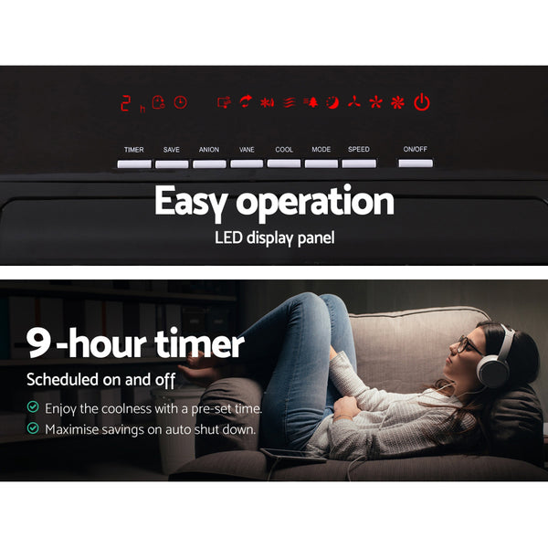 Devanti Evaporative Air Cooler Potable Fan Cooling Remote Control LED Display freeshipping - Awezingly