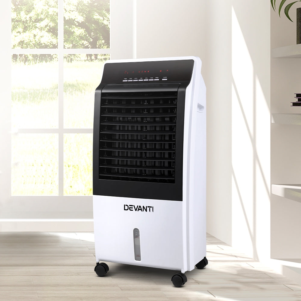 Devanti Evaporative Air Cooler Potable Fan Cooling Remote Control LED Display freeshipping - Awezingly