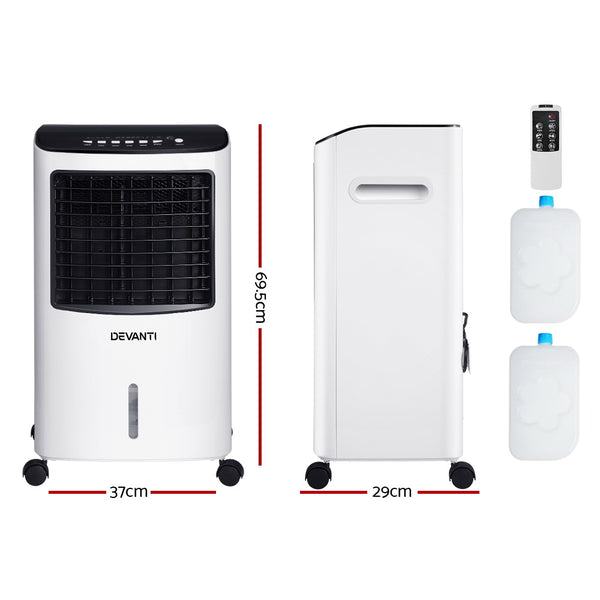 Devanti Evaporative Air Cooler Conditioner Portable 8L Cooling Fan Humidifier freeshipping - Awezingly