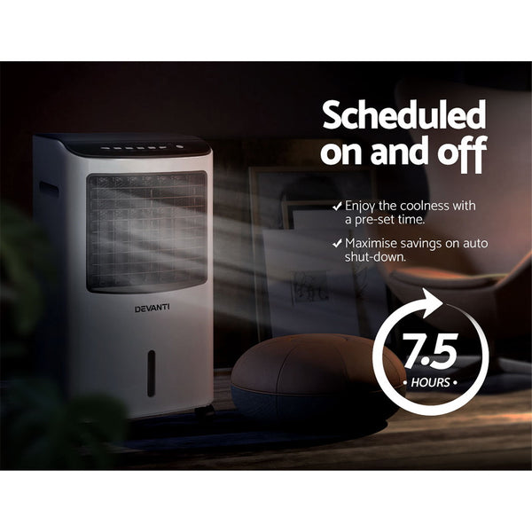 Devanti Evaporative Air Cooler Conditioner Portable 8L Cooling Fan Humidifier freeshipping - Awezingly