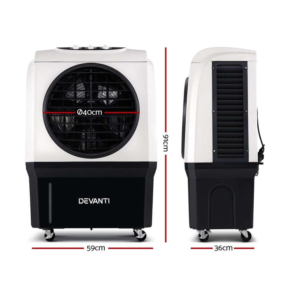 Devanti Evaporative Air Cooler Industrial Commercial Portable Water Fan Workshop freeshipping - Awezingly