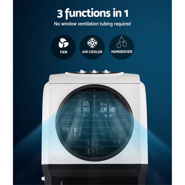 Devanti Evaporative Air Cooler Industrial Commercial Portable Water Fan Workshop freeshipping - Awezingly