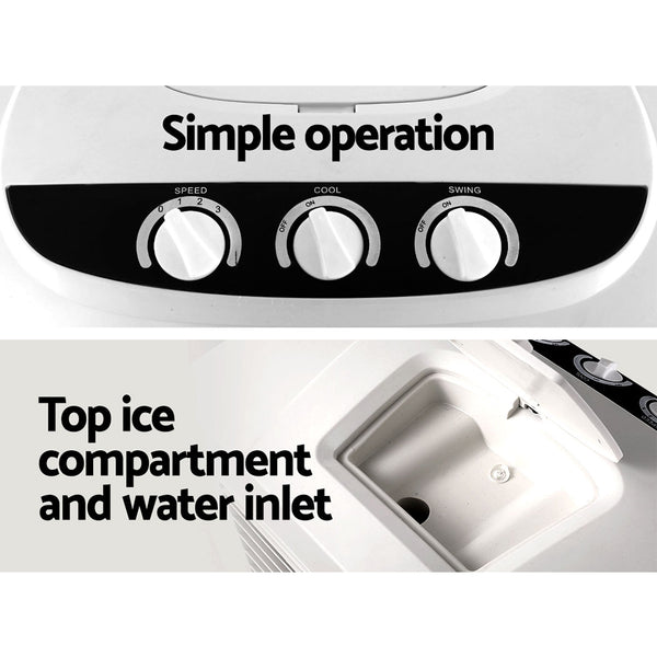 Devanti Evaporative Air Cooler Industrial Commercial Portable Water Fan Workshop freeshipping - Awezingly